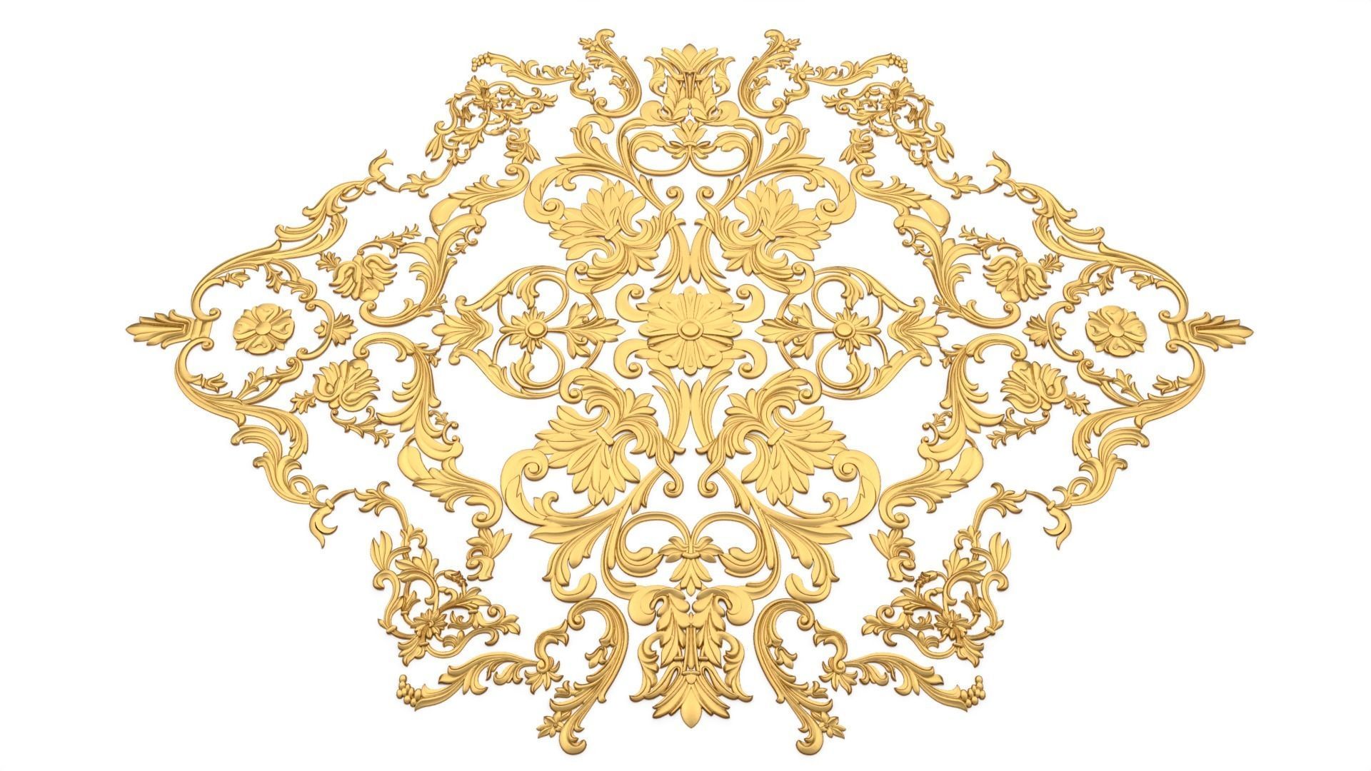 Classic decor ornament 95 3D model_3