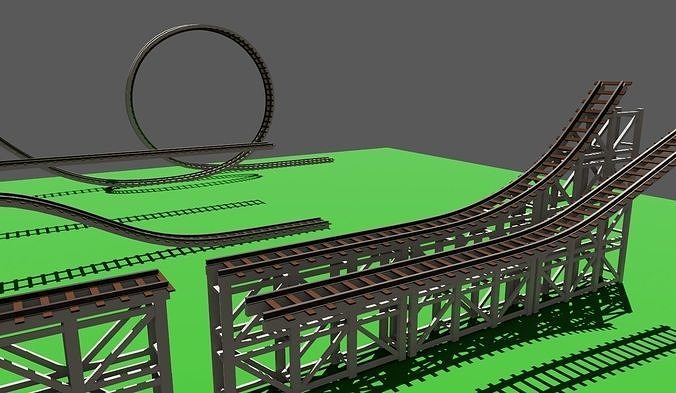 Rollercoaster Configurable - Montanha Russa 3D model
