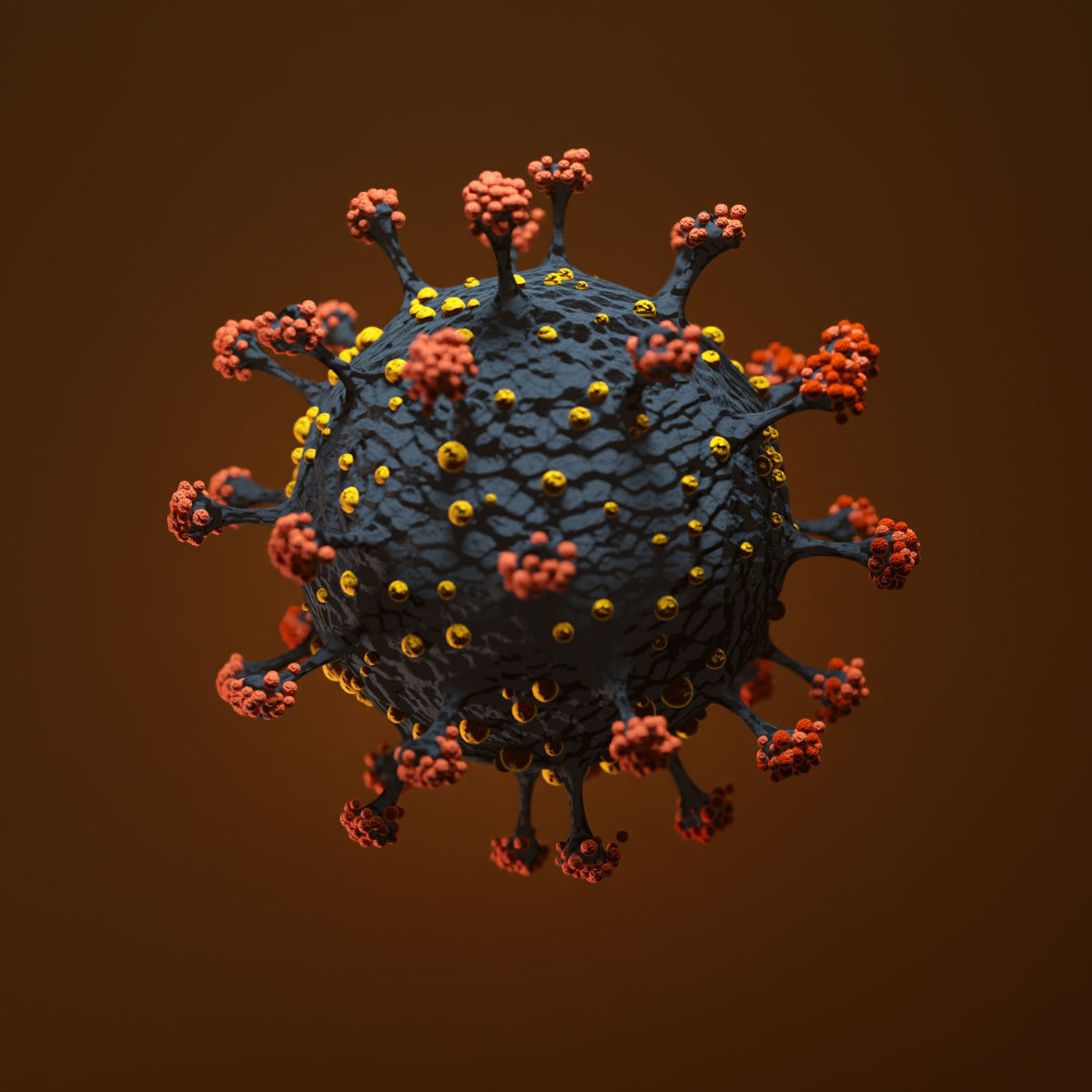 Omicron virus variant 3D model_2