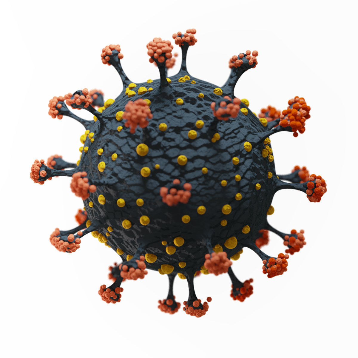Omicron virus variant 3D model_1