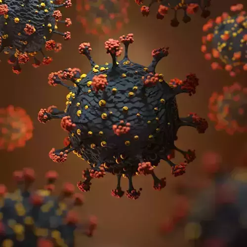 Omicron virus variant 3D model