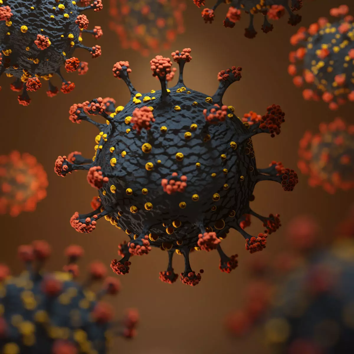 Omicron virus variant 3D model_0
