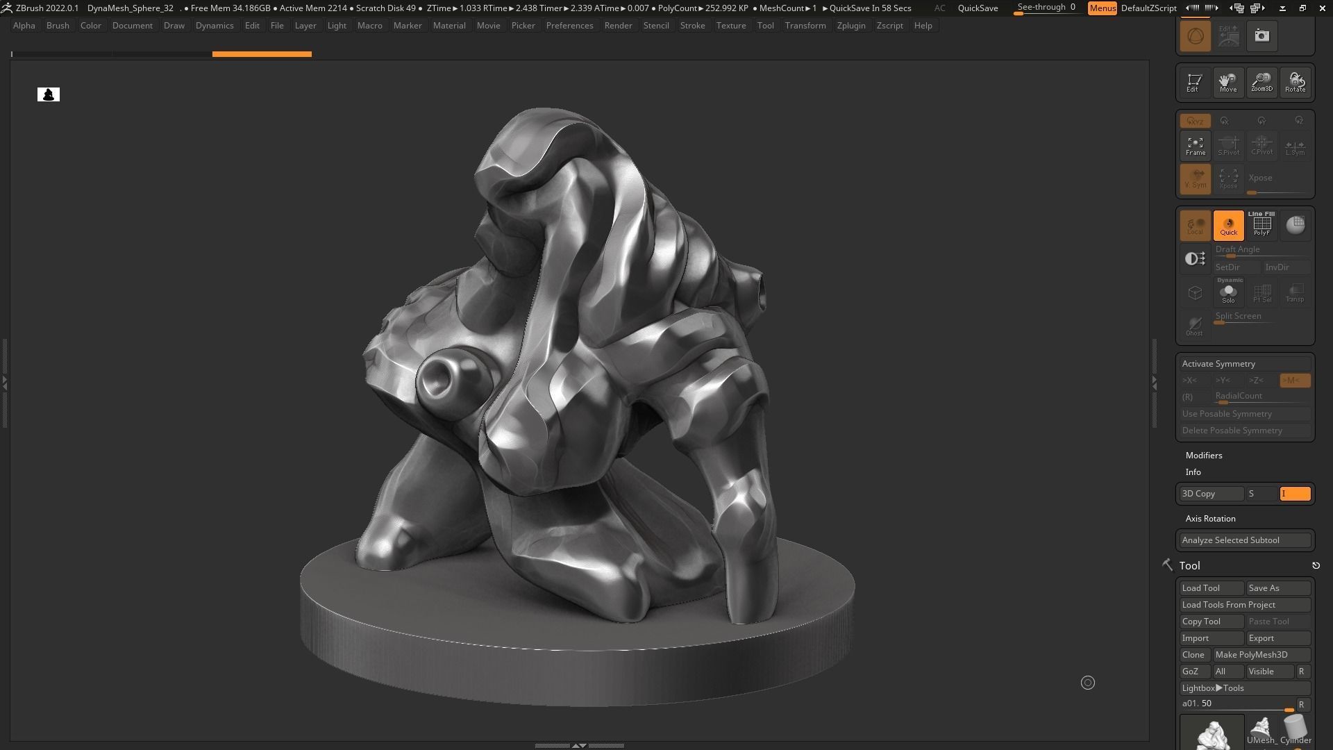 Modern Abstract Decorative sculpture 3d print model 121 3D print model_8