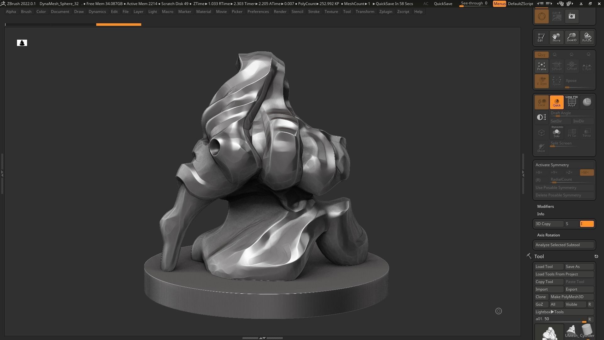 Modern Abstract Decorative sculpture 3d print model 121 3D print model_5