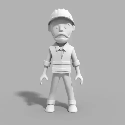 Engineer Cartoon 3D model