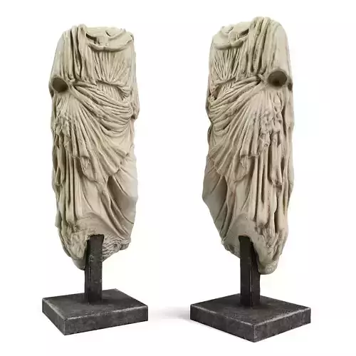 Athena sculpture standing 3D model