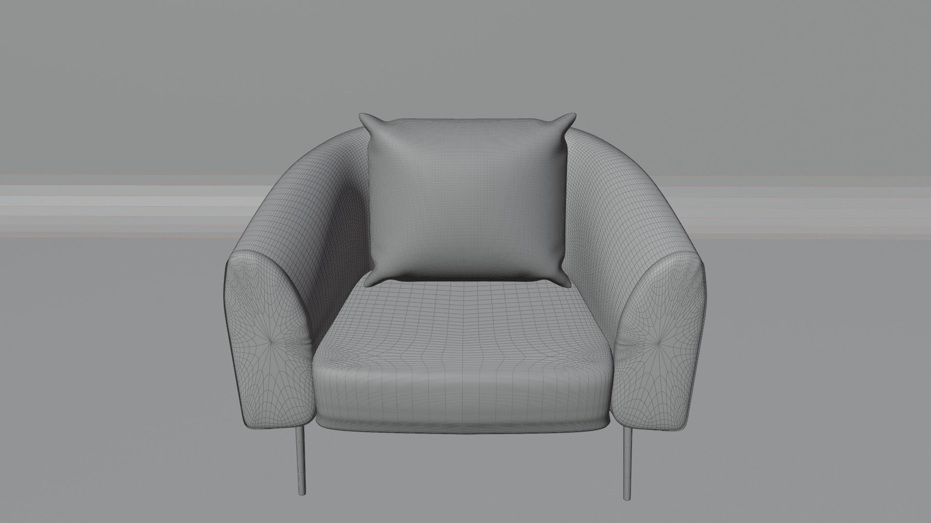Armchair 3D model_7