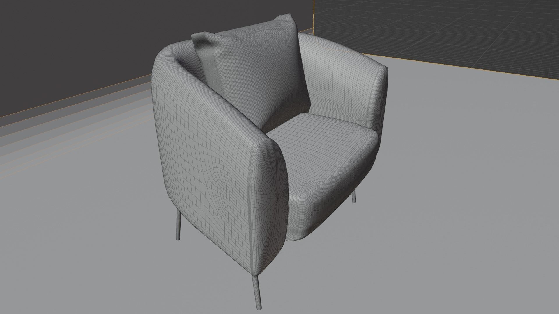 Armchair 3D model_5