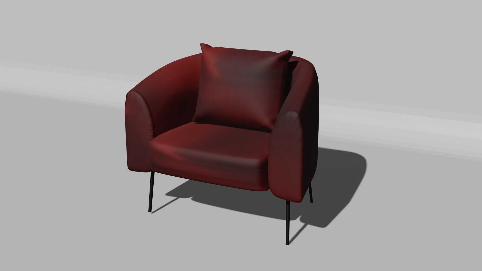 Armchair 3D model_2