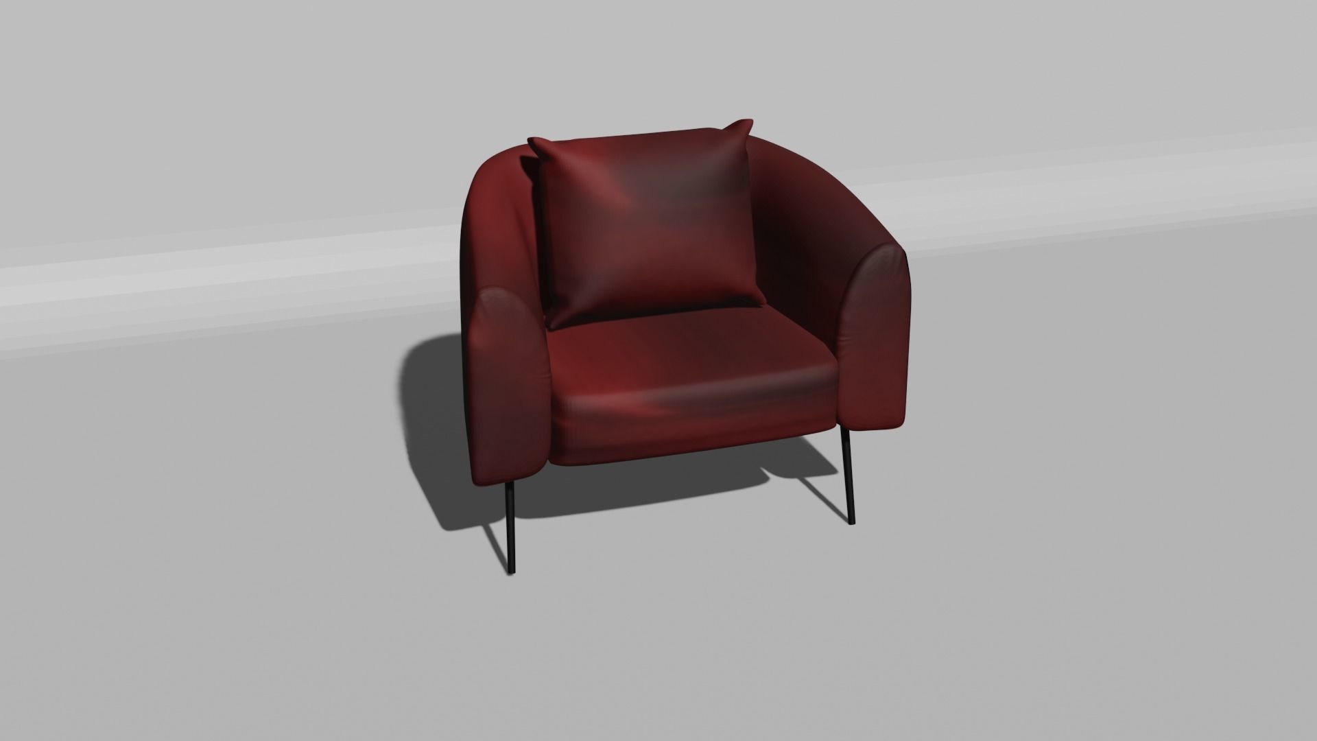 Armchair 3D model_3