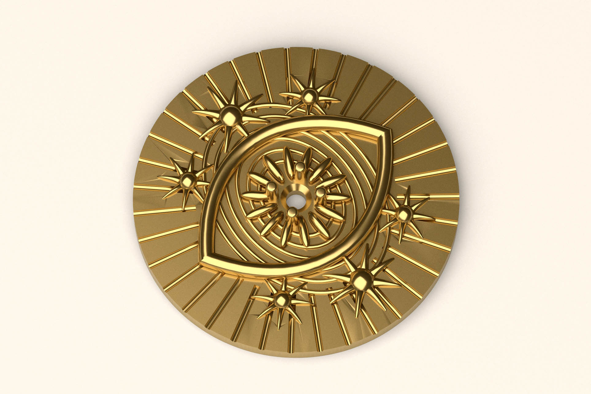 Evil Eye Pendant P 029 3D print model_2