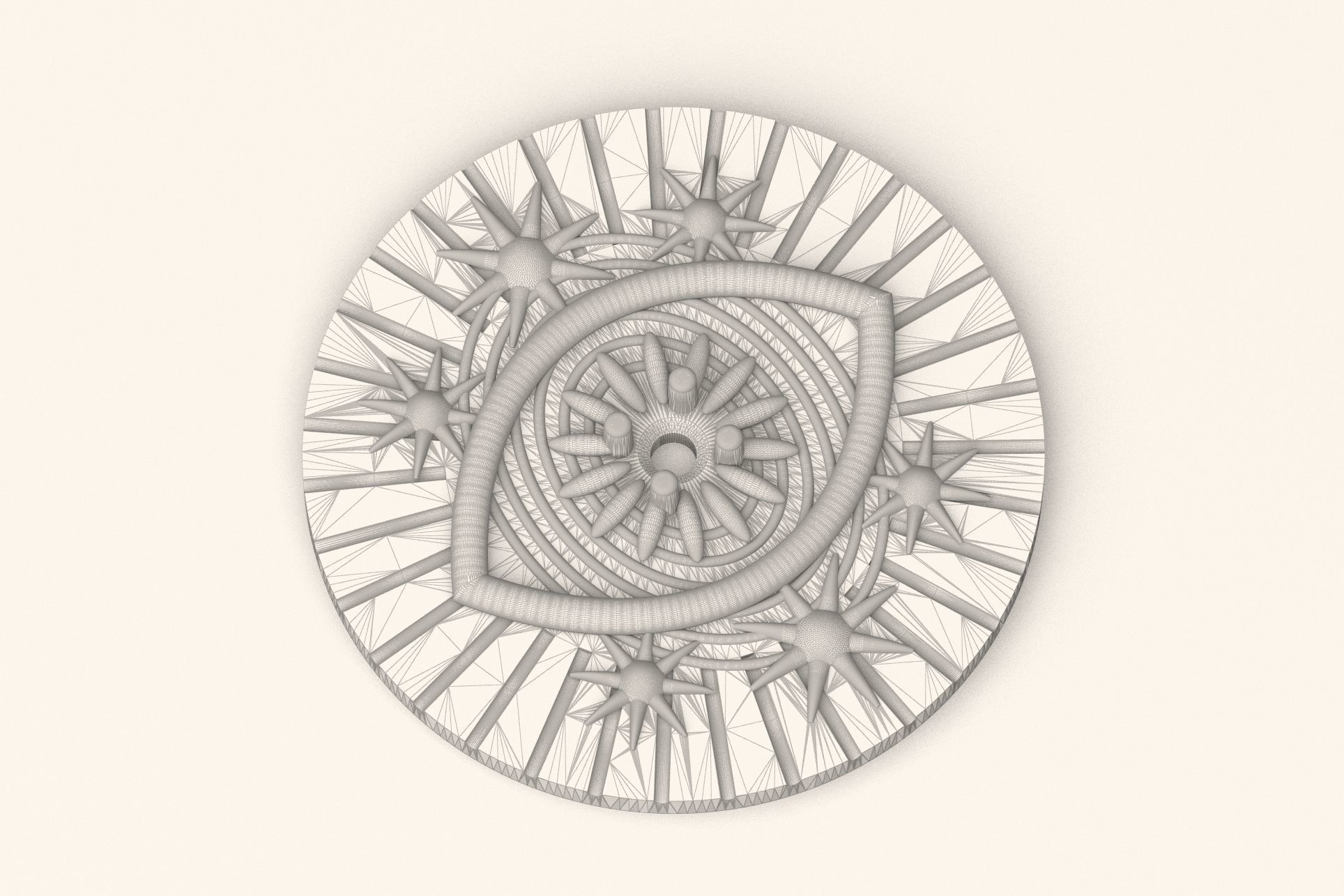 Evil Eye Pendant P 029 3D print model_3