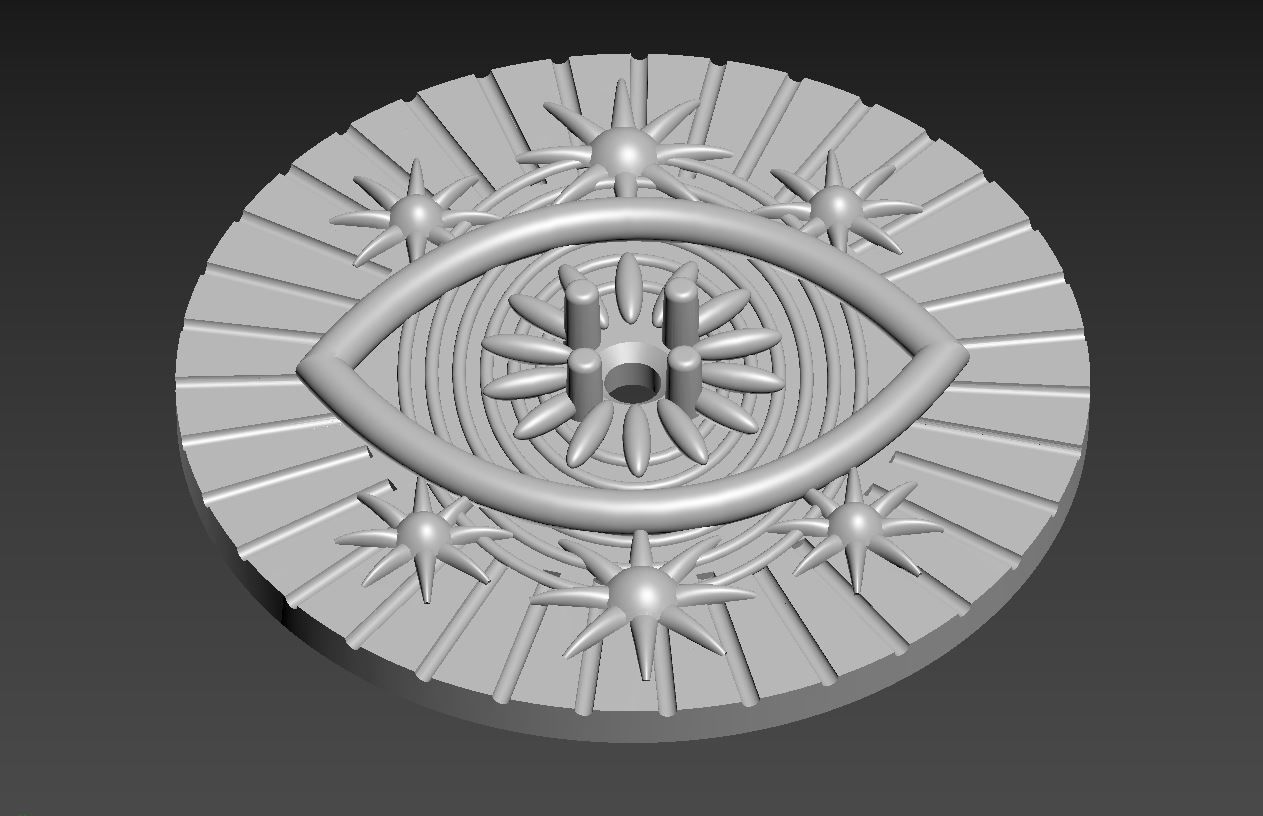Evil Eye Pendant P 029 3D print model_6