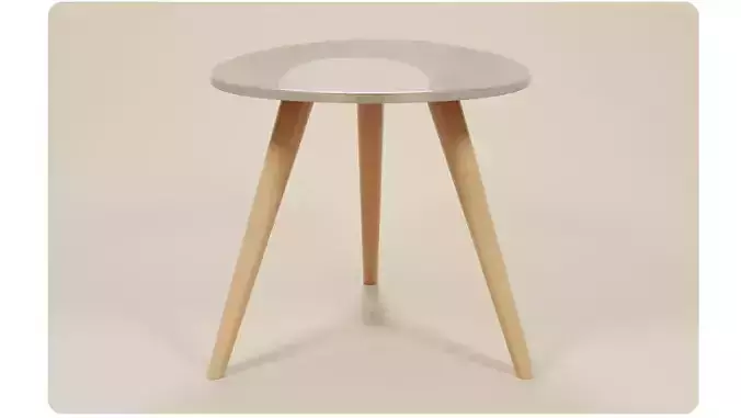 Glass table with tripod legs 3D model Glass table with tripod legs 3D model