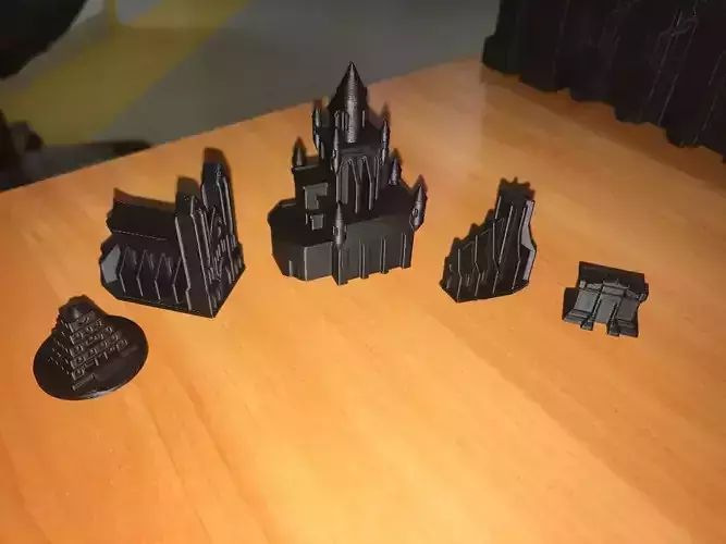 Dark buildings for board games 3D print model
