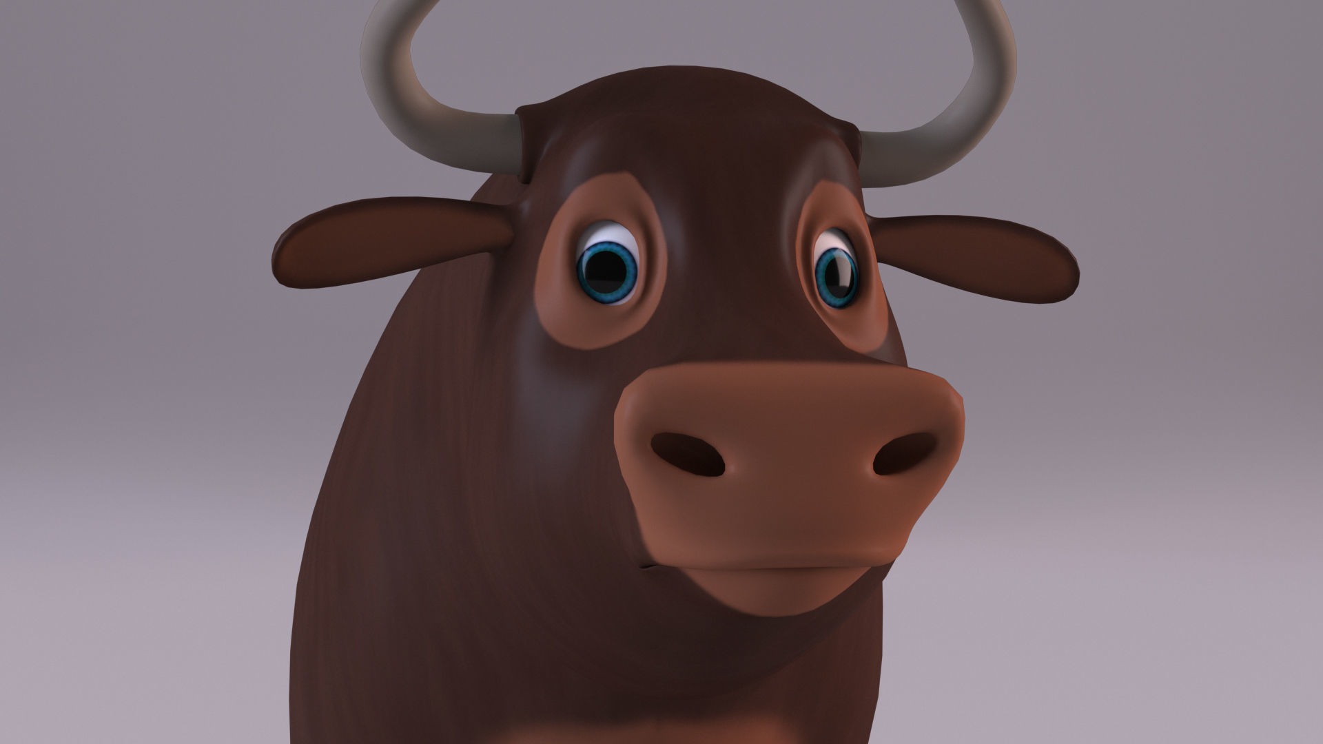 Cartoon Bull Rigged Low-poly 3D model_13