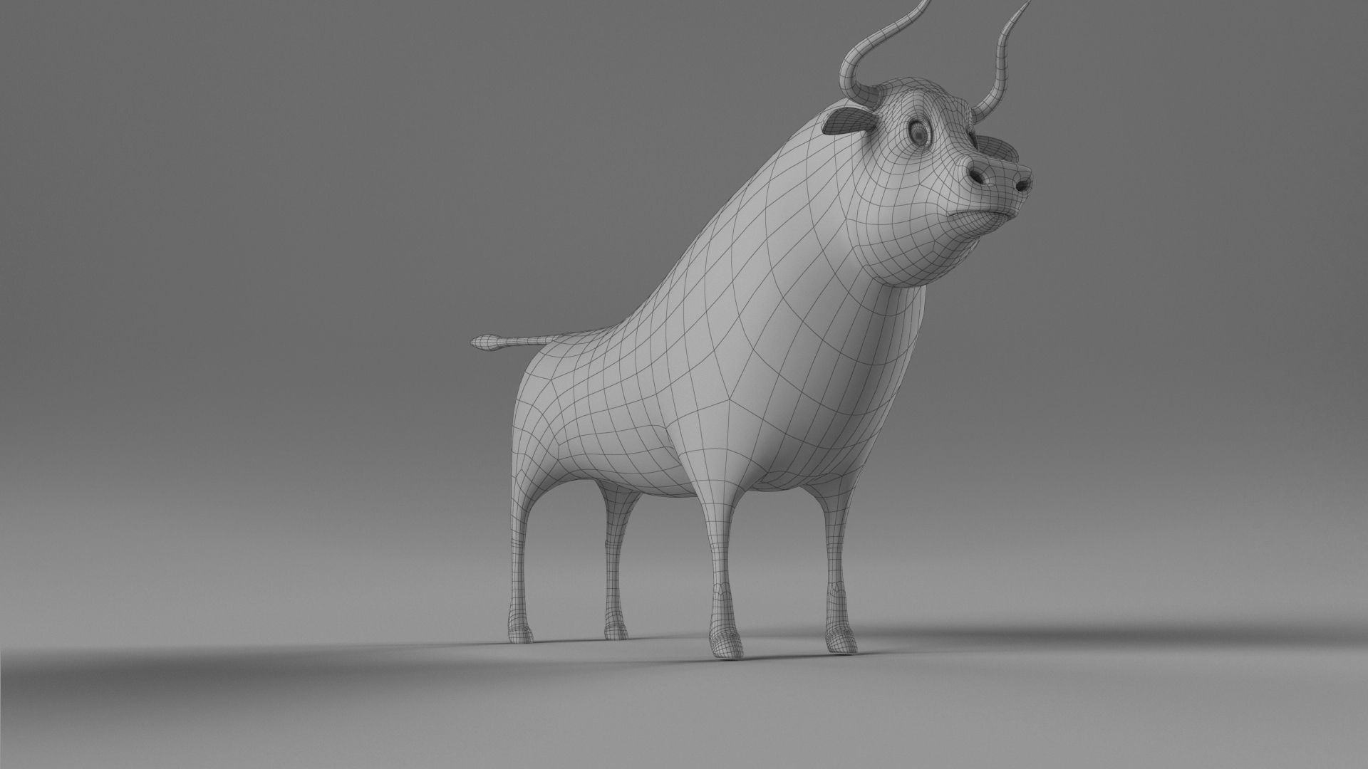 Cartoon Bull Rigged Low-poly 3D model_20