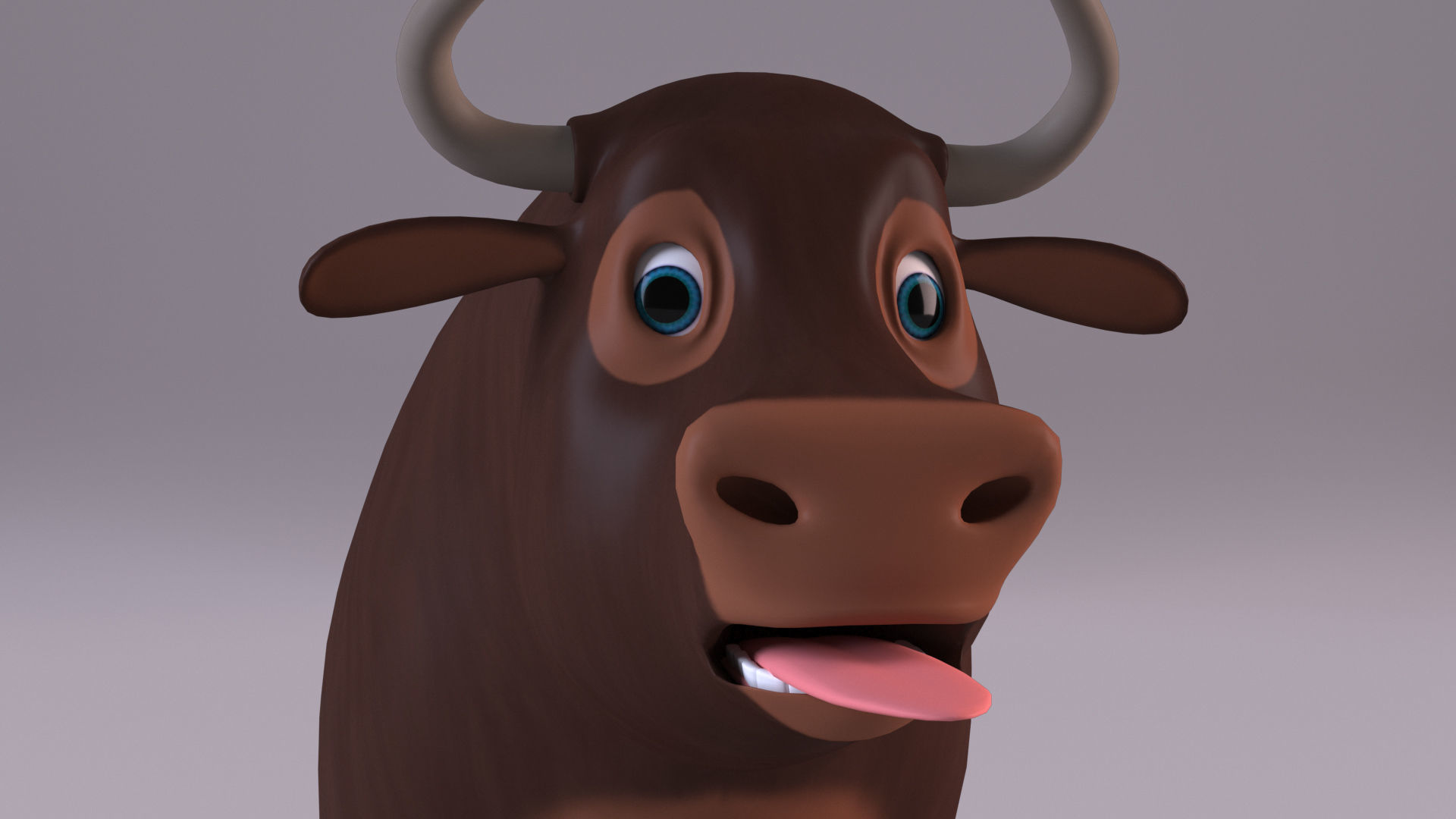Cartoon Bull Rigged Low-poly 3D model_11