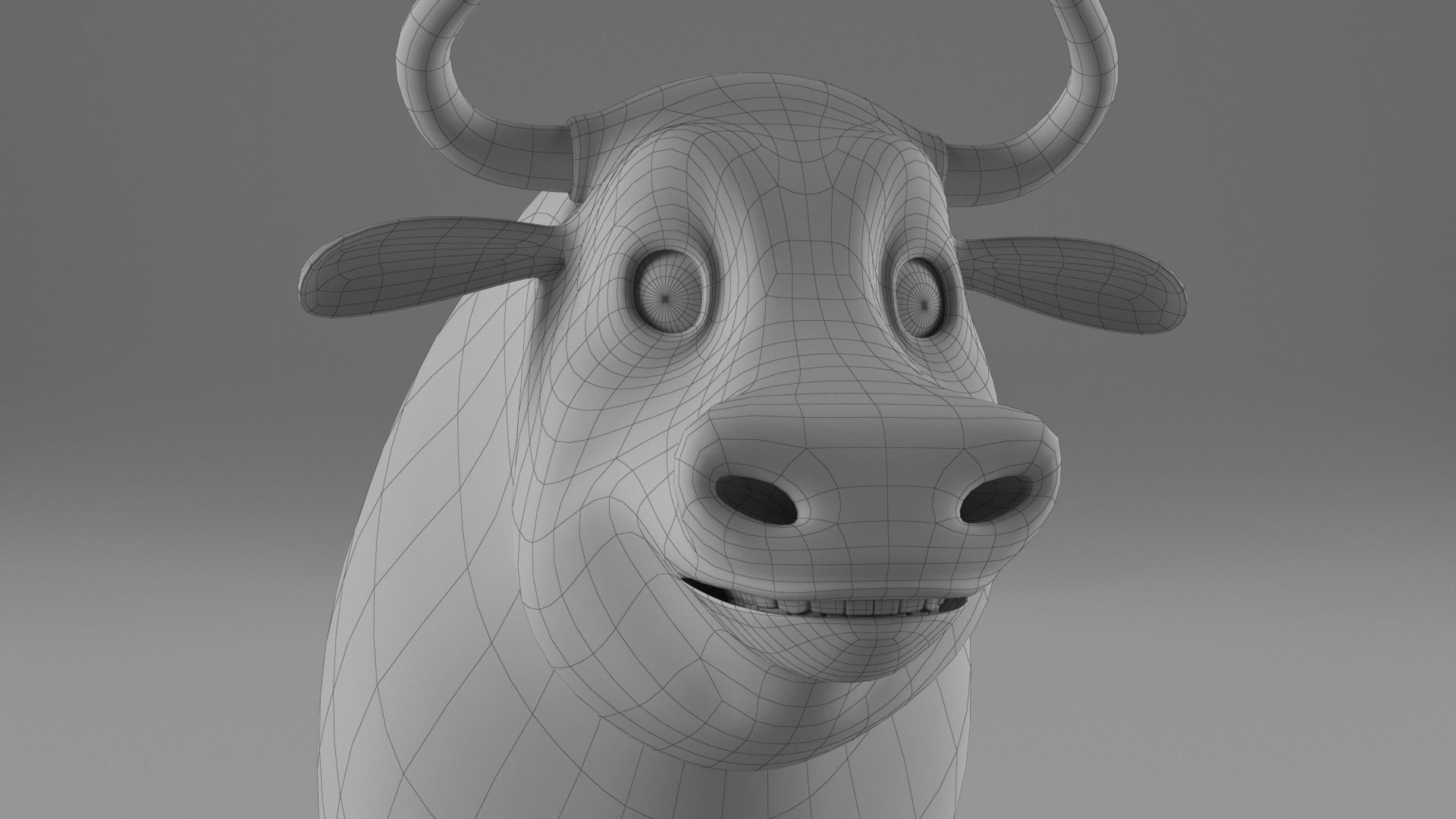 Cartoon Bull Rigged Low-poly 3D model_17