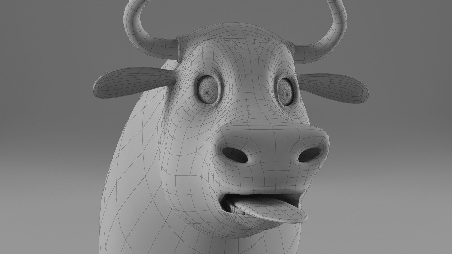 Cartoon Bull Rigged Low-poly 3D model_21