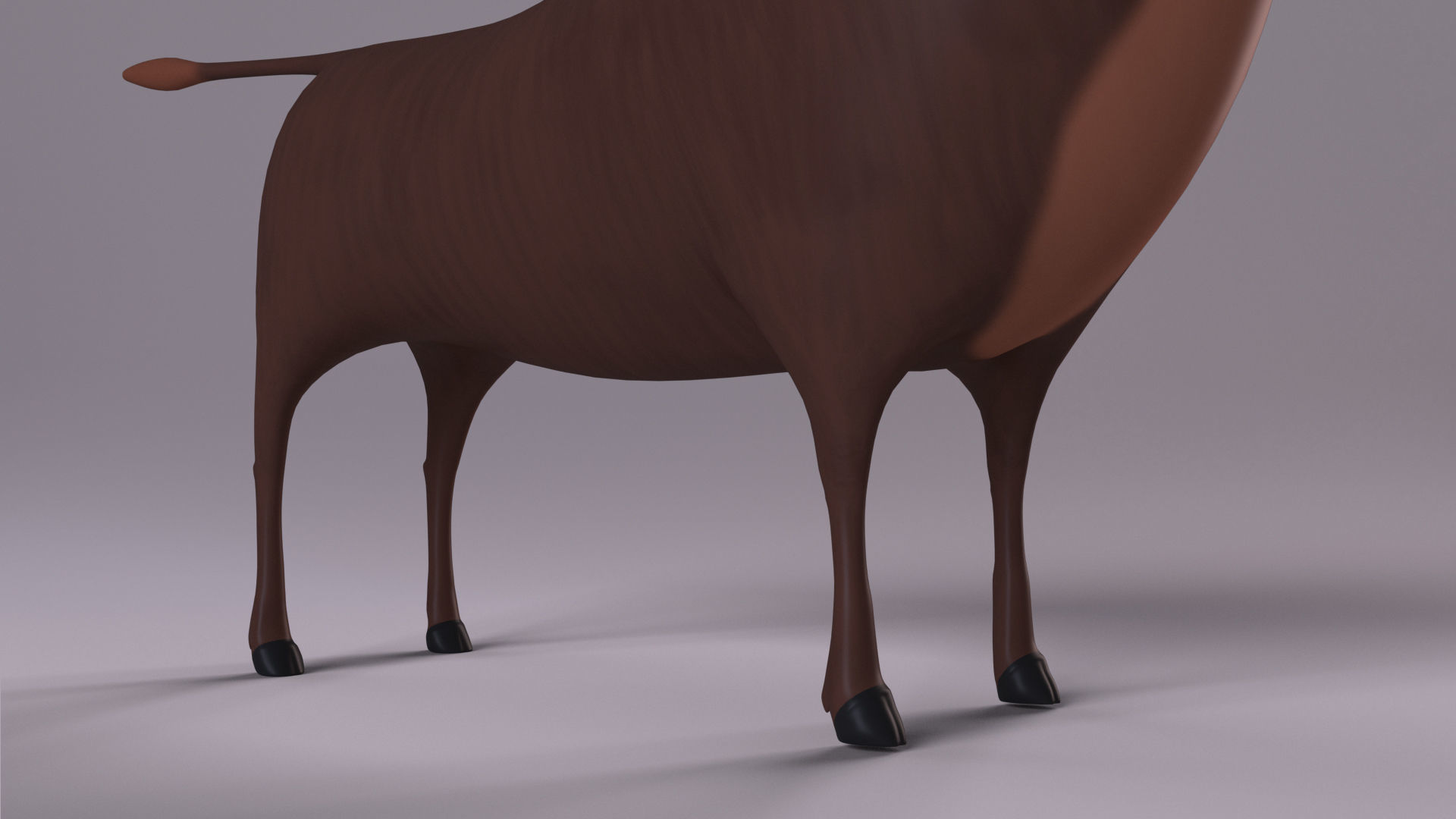 Cartoon Bull Rigged Low-poly 3D model_10