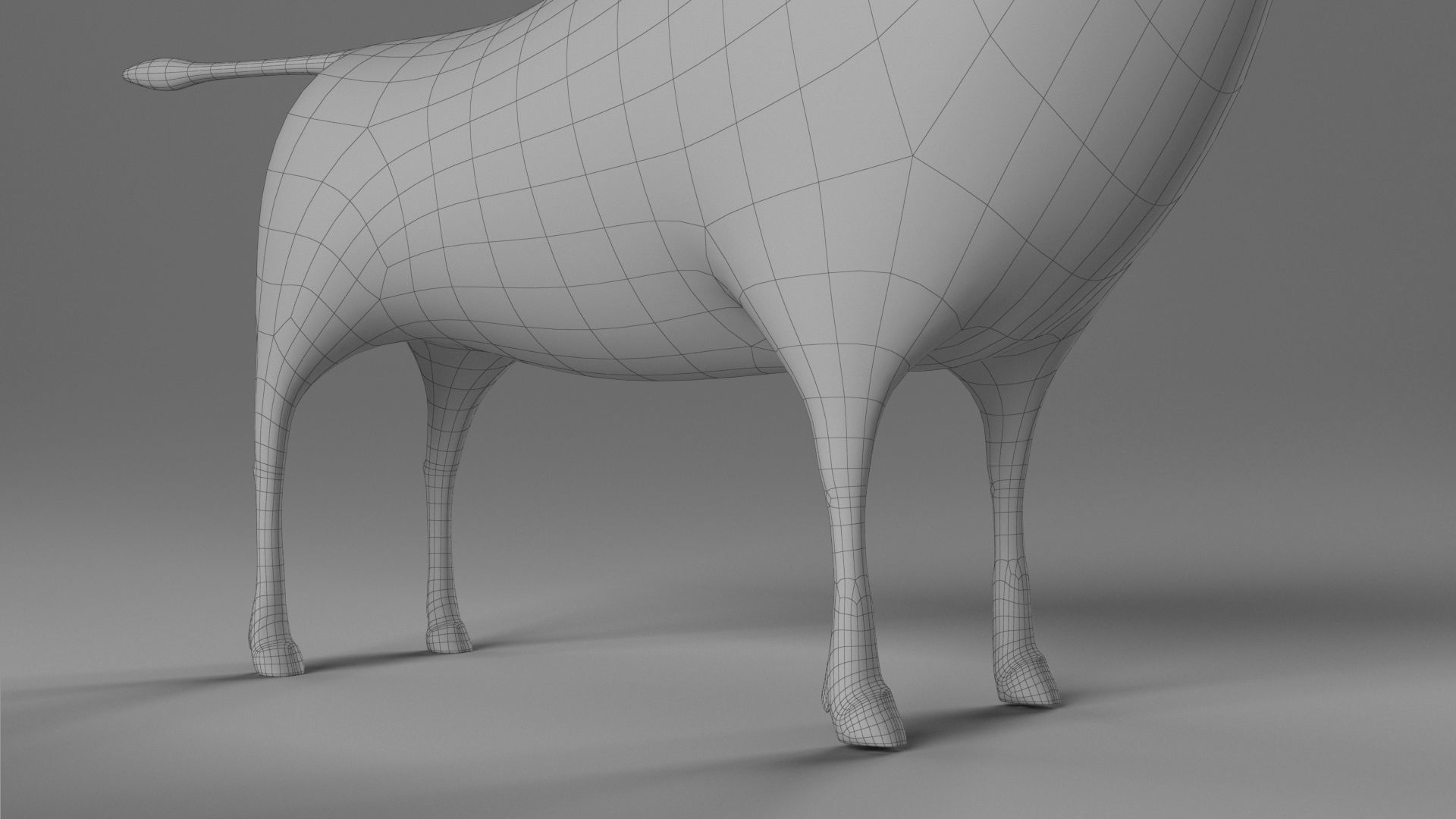 Cartoon Bull Rigged Low-poly 3D model_15