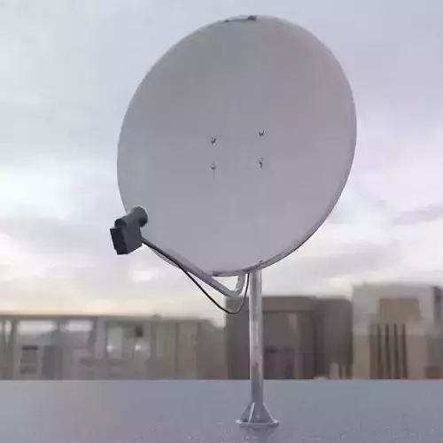 Satellite dish Low-poly 3D model