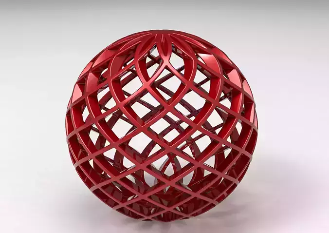spherevex ball with lattice pattern 3D print model