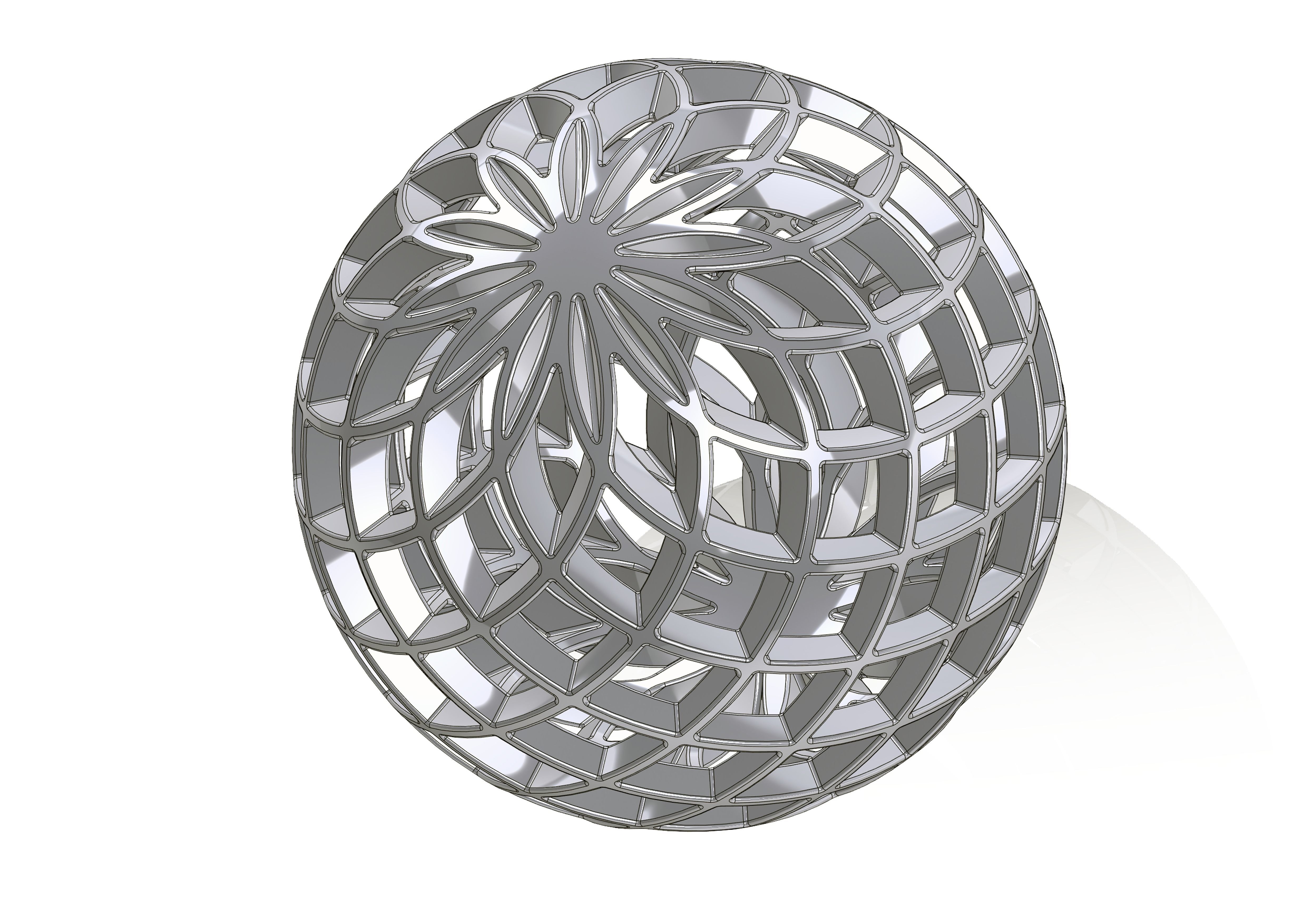 spherevex ball with lattice pattern 3D print model_5