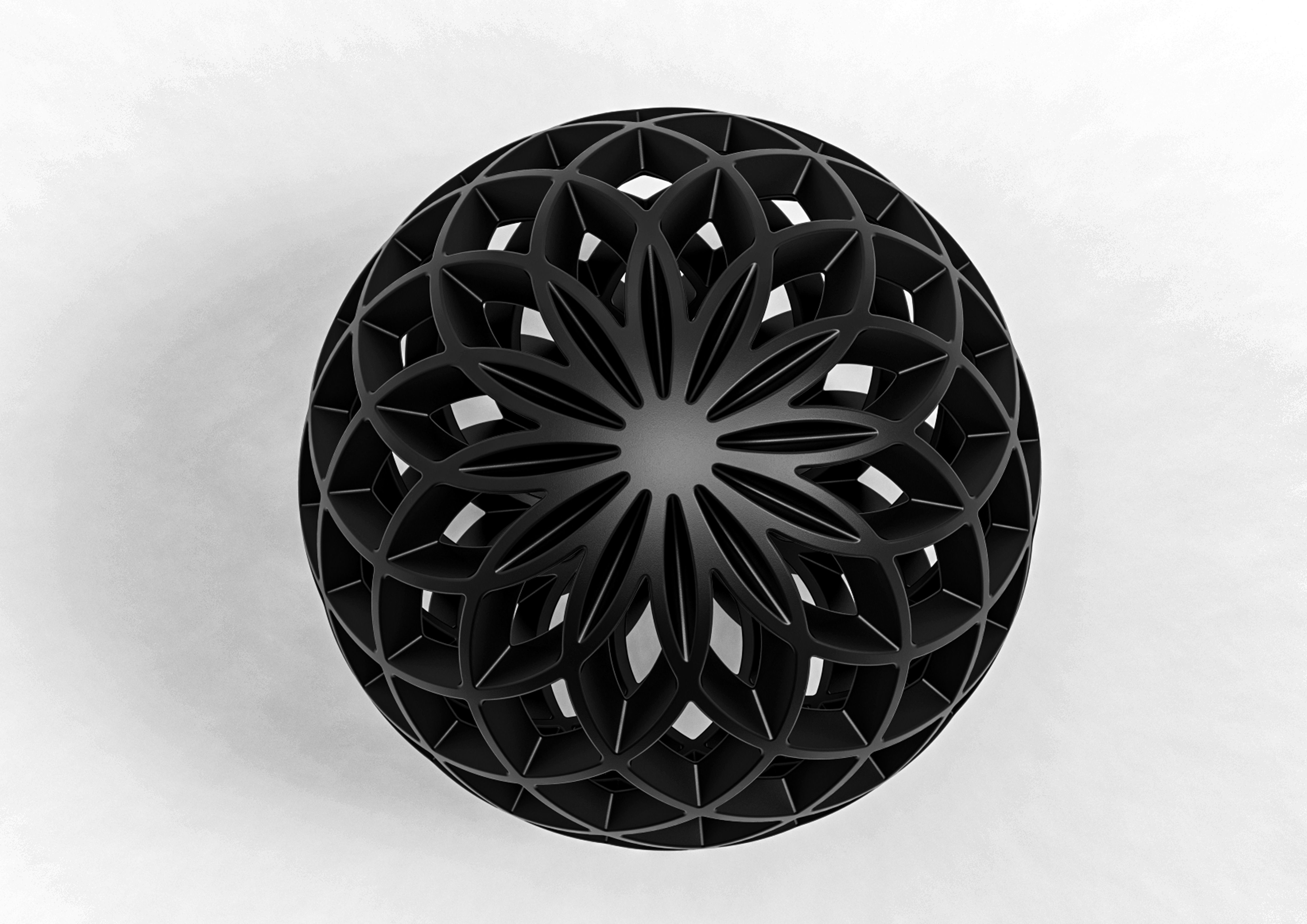 spherevex ball with lattice pattern 3D print model_2