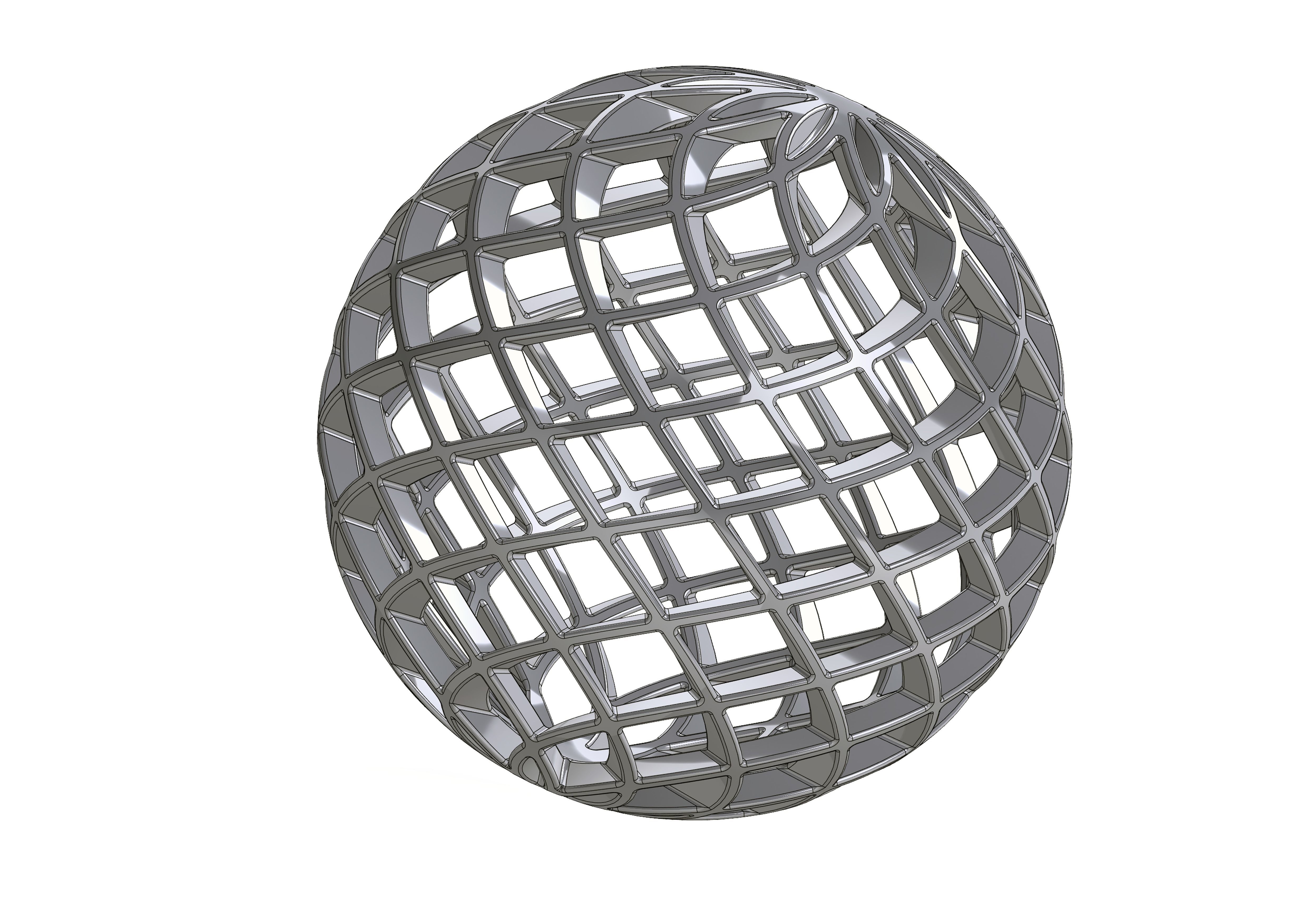 spherevex ball with lattice pattern 3D print model_4
