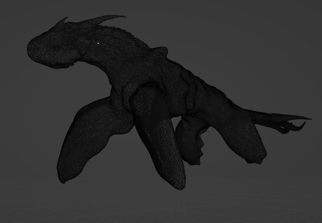 High Poly Sea Dragon 3D model 3D model_7