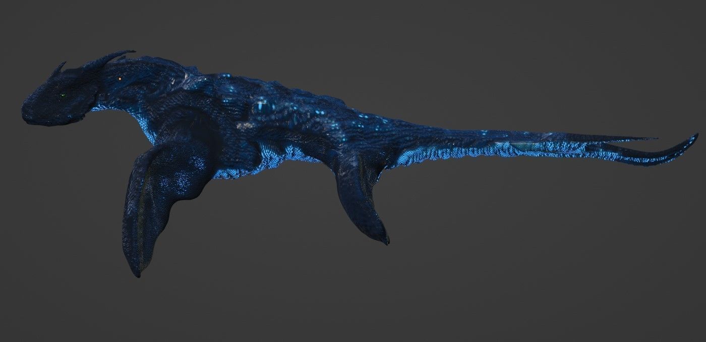 High Poly Sea Dragon 3D model 3D model_3