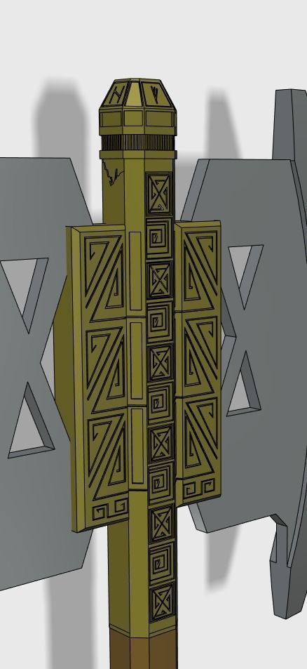 Gimlis Axe Lord of the Rings 3D print model_2