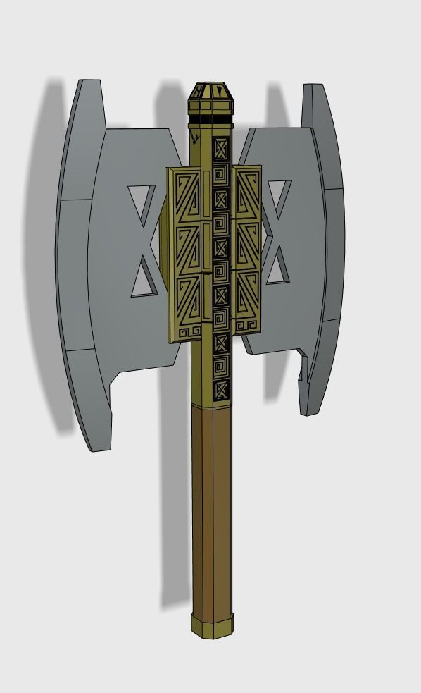 Gimlis Axe Lord of the Rings 3D print model_1