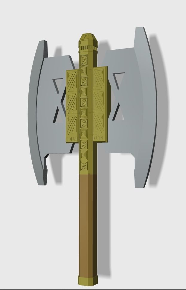 Gimlis Axe Lord of the Rings 3D print model_4