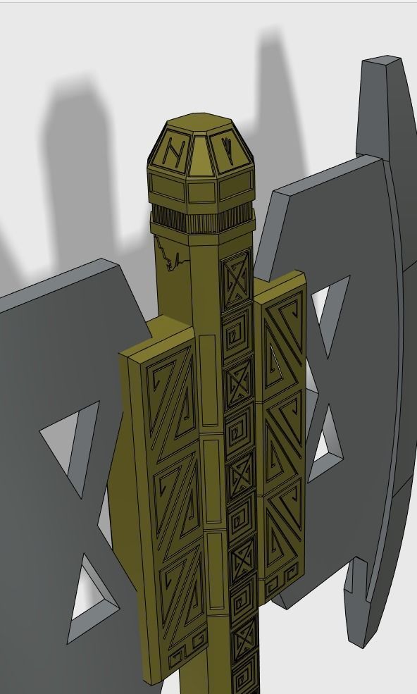 Gimlis Axe Lord of the Rings 3D print model_3