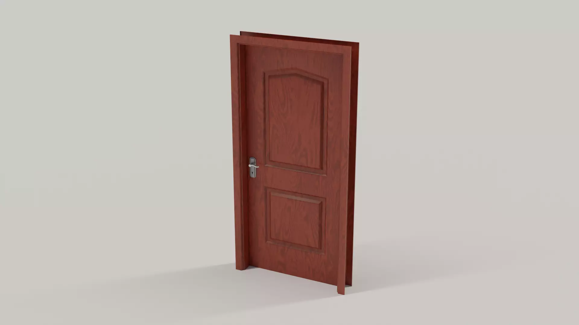 Wooden door V1 Low-poly 3D model