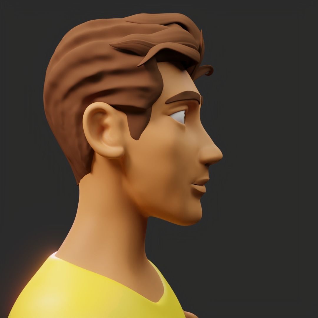 CHACARTER MAN 01 Cartoon 3D model_2