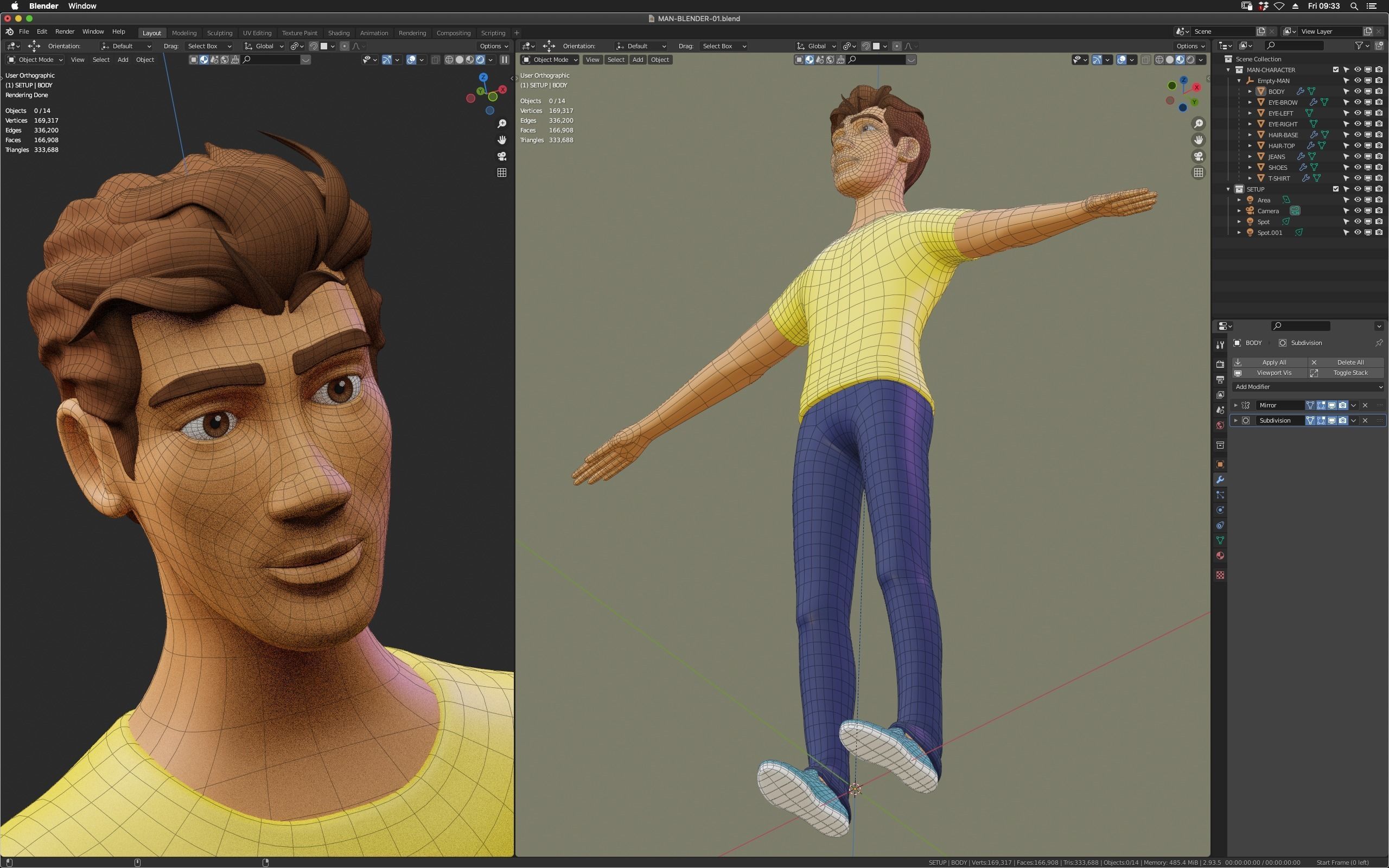 CHACARTER MAN 01 Cartoon 3D model_4