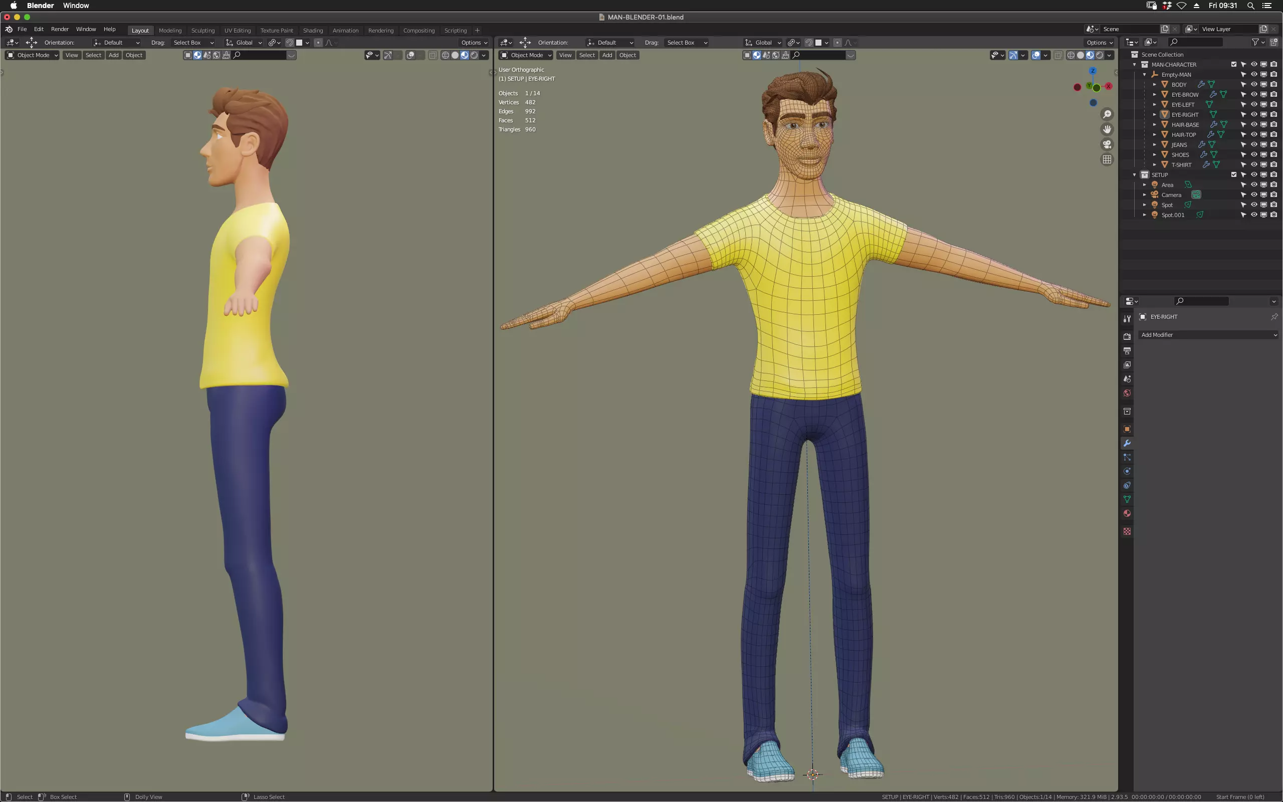 CHACARTER MAN 01 Cartoon 3D model_0