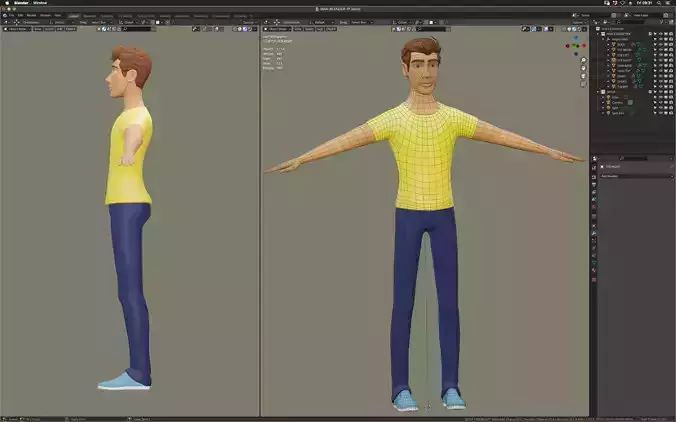 CHACARTER MAN 01 Cartoon 3D model