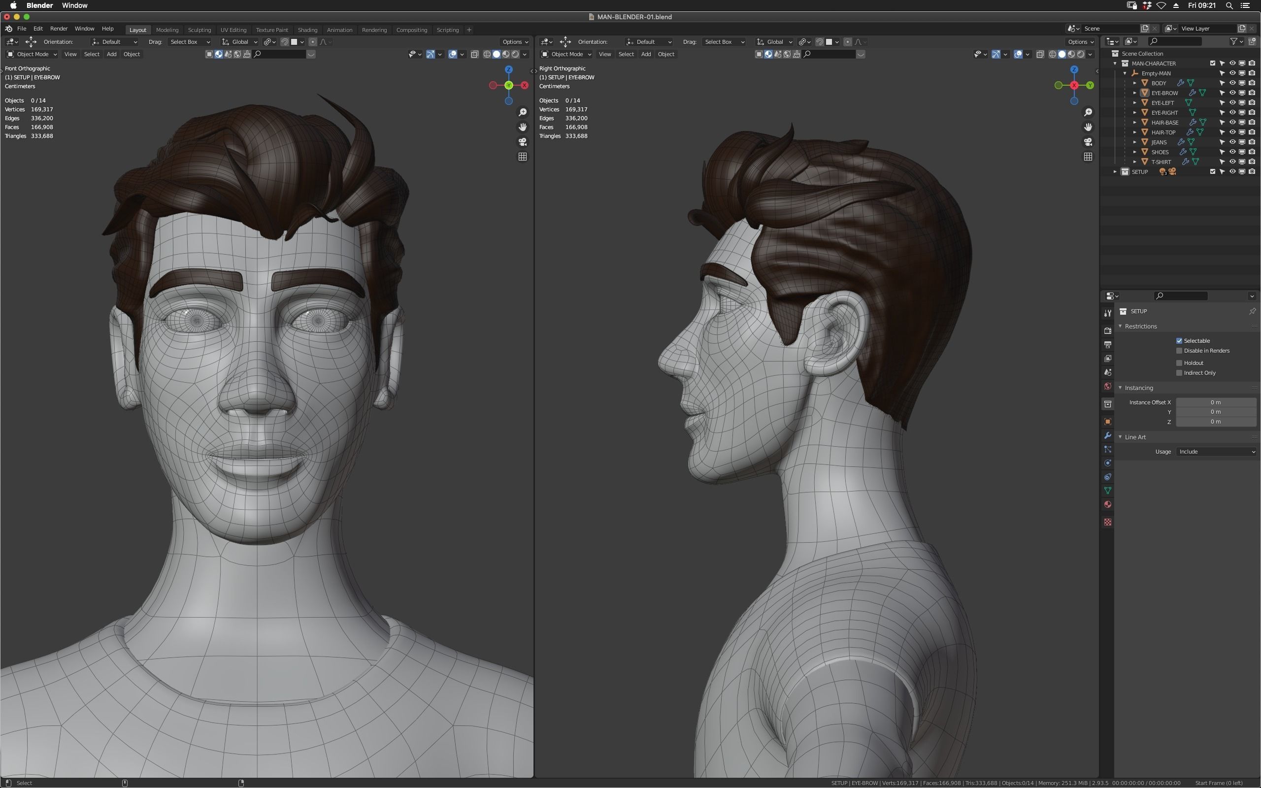 CHACARTER MAN 01 Cartoon 3D model_7