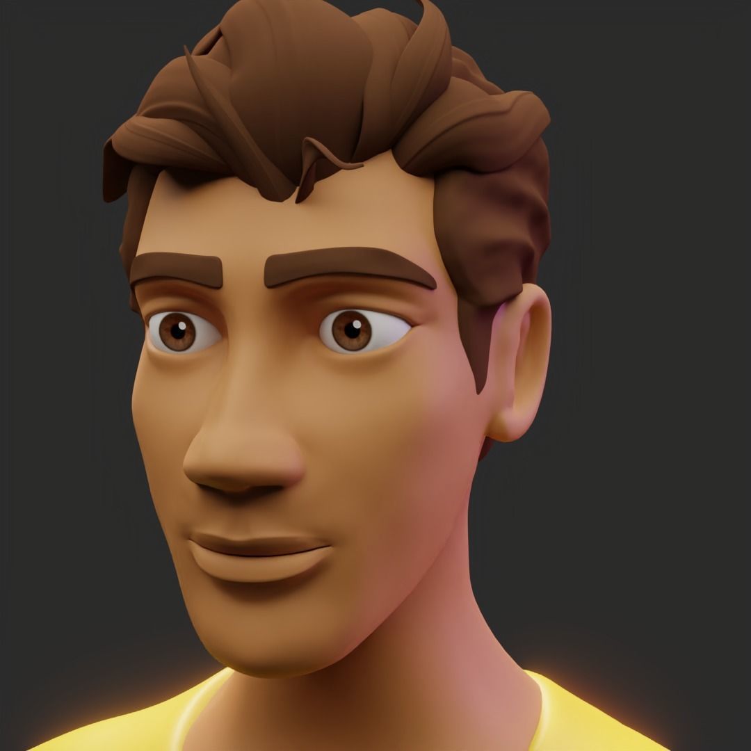 CHACARTER MAN 01 Cartoon 3D model_1