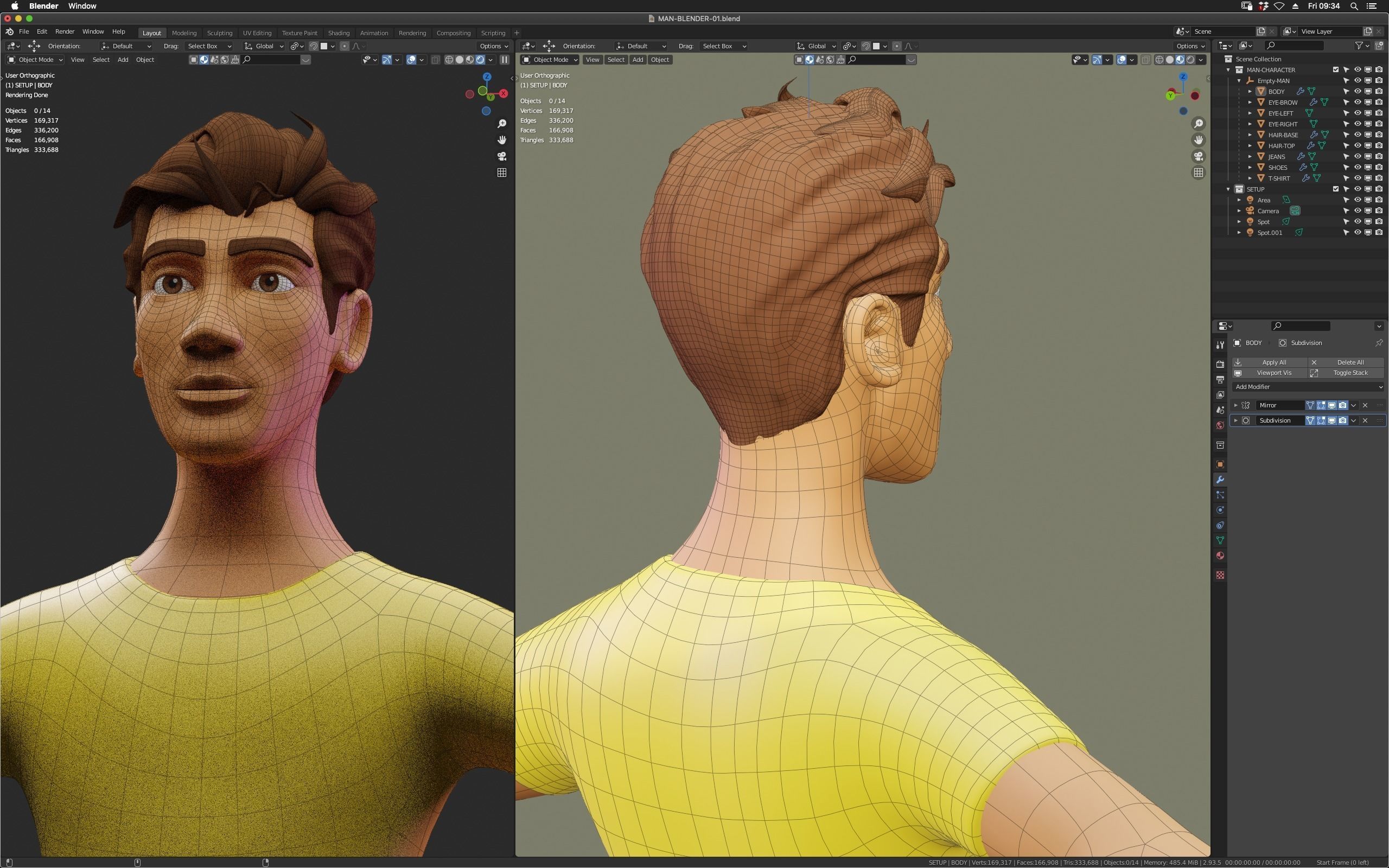 CHACARTER MAN 01 Cartoon 3D model_5