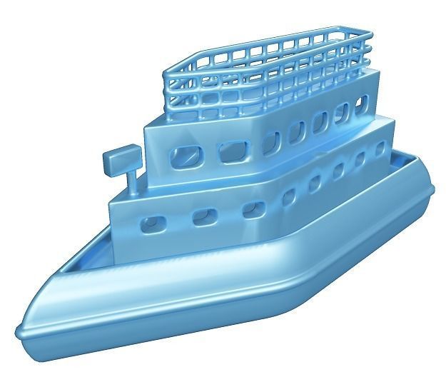 Spectacular Cartoon Ship Low-poly 3D model_1