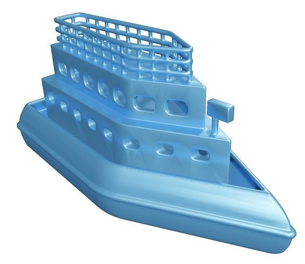 Spectacular Cartoon Ship Low-poly 3D model_2