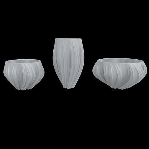 Unique vases 3d model 3d printable 3D print model