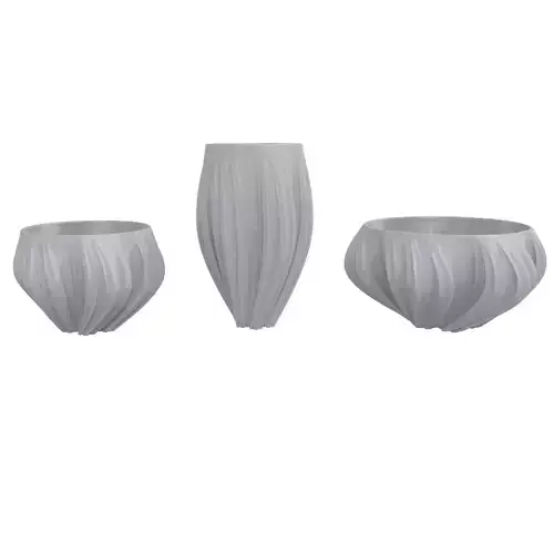 Unique vases 3d model 3d printable