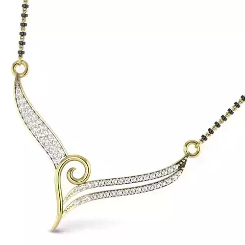 Necklace gold and diamond with diamonds